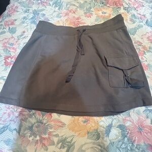 Gray Mini Skirt with Pocket